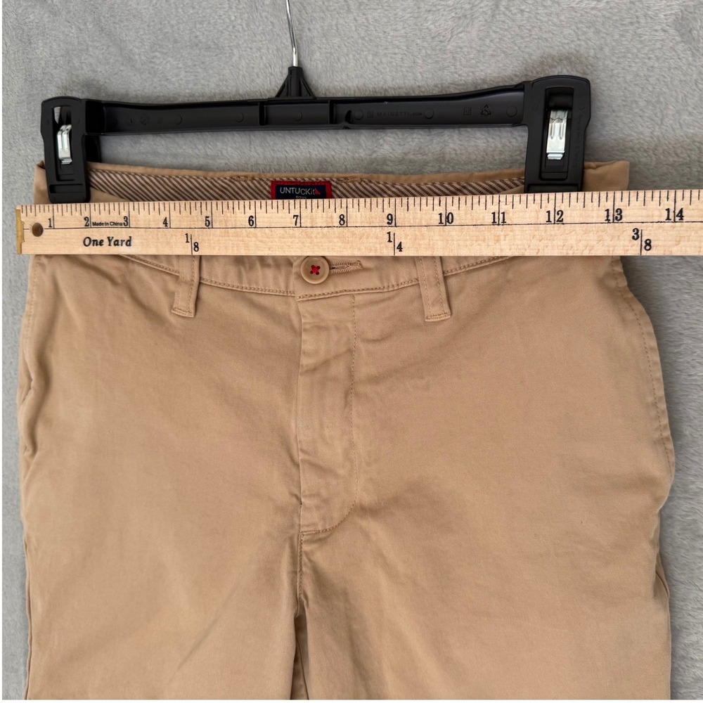UNTUCKit Boys Tan Khaki Chino Shorts Pima Cotton Spandex Size 10‎ - Picture 8 of 10
